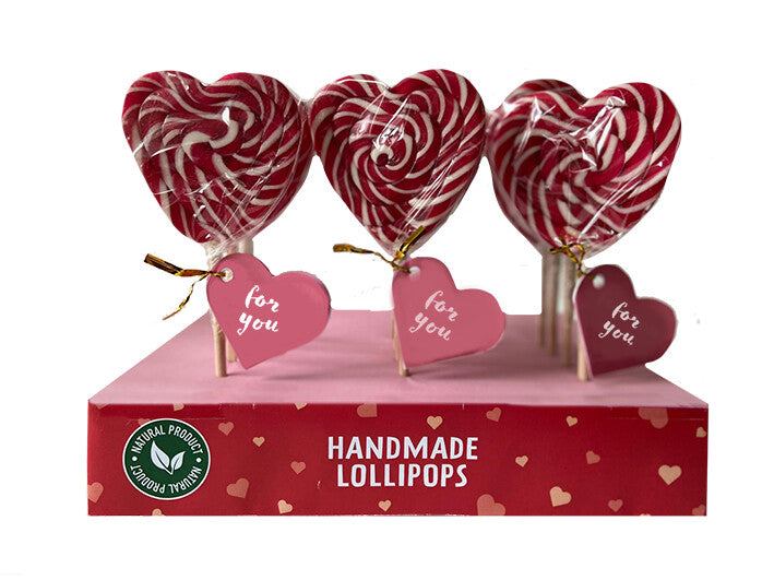 lollipop hart rood/wit
