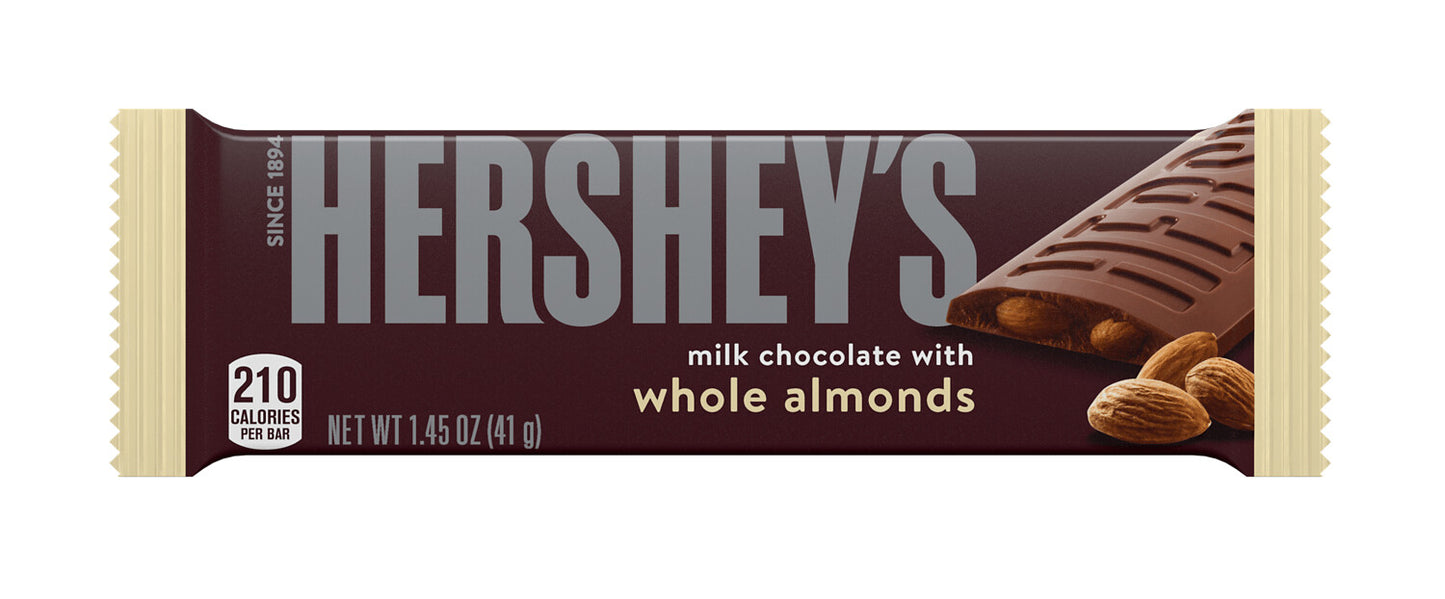 Hersheys's milk chocolate whole almonds
