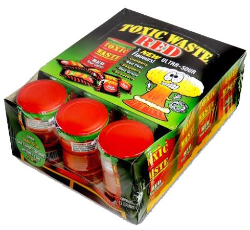 Toxic waste red